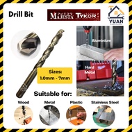 1.0mm ~ 7.0mm Heavy Duty Majesta Steel Drill Bit | Mata Drill Bit | HSS Bit | Steel, Wood, Plastic, 