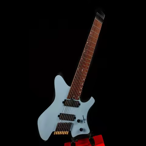 EART Guitars GW-8F, 8-String Headless Electric Guitar Roasted Mahogany Body, 25.5-26.25" Multiscle H