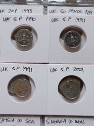 UK 5p Coins 1990, 1991, 2001 🇬🇧 英國 5p 便士 💰 $40 for all