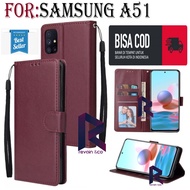 SAMSUNG A51 LEATHER FLIP WALLET CASE PREMIUM LEATHER FLIP CASE SAMSUNG A51 Phone Case