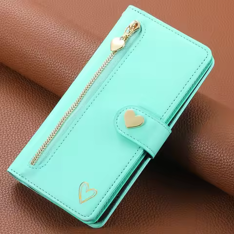 For Vivo V30 V40 Lite 5G 4G Zipper Leather Wallet Case For Vivo V40 SE V30E V29E V27E V25E V23E V21 
