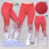 Wonder red winter exercise pants, aerobic fitness gym dance pants