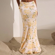 Jacquard Print Fitted Women's Mini Skirt, For Spring & Summer Vacation,Vacation Style,Knitted Graphi