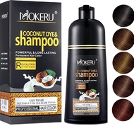 MOKERU Professional Argan COCONUT Oil Hair Dye Color Shampoo 500 ML: Instant Fast Acting Long Lastin