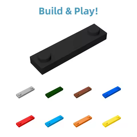 10PCS Puzzle Particle 92593 Modified 1x4 With 2 Studs Plate Building Blocks 41740 Board Bricks Idea 