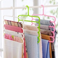 GANTUNGAN 5-tier Clothes Hanger Magic Hanger Clothes Pants Hijab Towel 5-Layer Plastic Wardrobe Space Saving