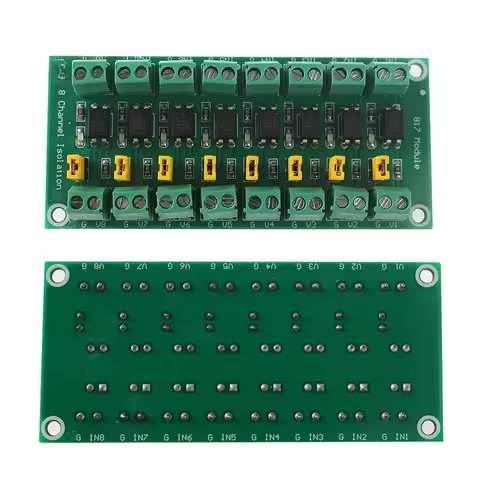 PC817 Optocoupler 8 Way Voltage Isolation Board Voltage Control Adapter Module Drive Photoelectric I