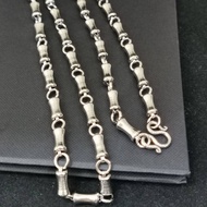 6mm Thickness Stainless Steel With 12mm Short Tubes Link Chain Amulet Necklace L73cm.