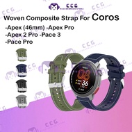 Strap For Coros Watch Pace Apex Woven Composite Design 22mm Strap Pace Pro Pace3 Apex Apex2 Apex Pro