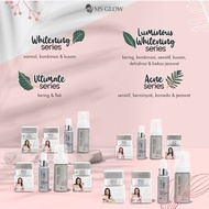 MS GLOW All Series Whitening Ultimate Acne Luminous | Paket Pencerah Wajah | Skincare Free Pouch