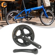 prettyia Easy Install 152mm 42T Folding Bike Crankset Lightweight Single Chainring Crank Arm Set for