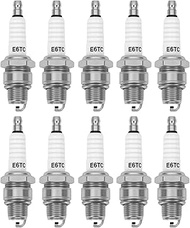 E6TC Spark Plug 10 Pack, BP6HS Spark Plug for Predator 79cc Engine Massimo MB100 CK100 SK100 Go kart