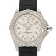 百年靈 Colt 41 A17313 不鏽鋼橡膠錶帶象牙黑自動腕錶 0419 [二手]BREITLING