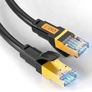 Relper-Lineso Cat 7 Ethernet Patch Cord Internet Cable Round 50FT with Nails Shielded Ethernet LAN C