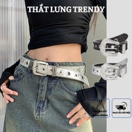 Super beautiful belt with sparkling stones, YK2 style - Personalized large silver cowboy-style belt 