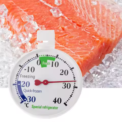 Refrigerator Thermometer -30-40 deg C Classic Fridge Thermometer Large Dial Thermometer for Freezer 