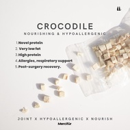 Mercifür Freeze-Dried Crocodile Meat | Novel Crisps (Single-Ingredient, Ultra-Lean, Hypoallergenic, 