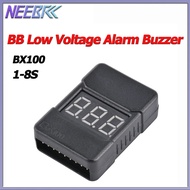NEEBRC BX100 1-8S BB Low Voltage Alarm Buzzer Meter Lipo Battery Indicator Tester 3.7V-22.2V For RC 
