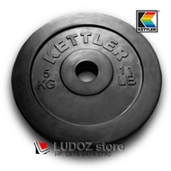 KETTLER 5 Kg Dumbell Rubber Plate Barbell 5kg