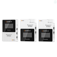 COMICA BoomX-D PRO D2 One-Trigger-Two 2.4G Dual-Channel Wireless Microphone System Built-in 8G Memory Card Digital &amp; Analog Output Modes 100M Effective Range  for DSLR Mirrorless C