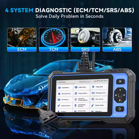 MUCAR 632 4 System Car Diagnostic Tool Auto Scanner 15 RESET Bi-Directional Control CAN FD Obd2 Code