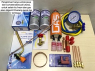 Paket komplit  refrigrant kulkas showcase  gas las / alat isi refrigrant kulkas. PENGIRIMAN HANYA UN