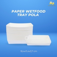 PAPER WETFOOD TRAY Pattern 18.4x11.4x3.7 CM PAPER TRAY/ PAPER Plate/ @50 PCS