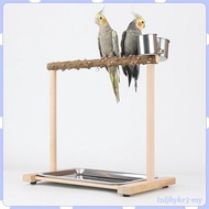 [READY STOCK] Pet Parrot Perch Stand Birds Wood Exercise Perch Gym Stand Parrot Cage Accessories Par