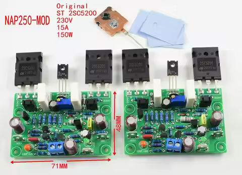 One Pair Assembled NAP250 MOD Power Amplifier Board Base On NAIM NAP250 Amp