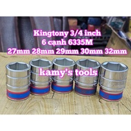 Kingtony white 3/4 inch 6-sided socket head 27mm 28mm 29mm 30mm 32mm 633527M 633528M 633529M 633530M