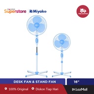 Miyako Kipas Angin Standing &Desk Fan Plastik 16" - KAS1618BPL | KAS-1618 B PL