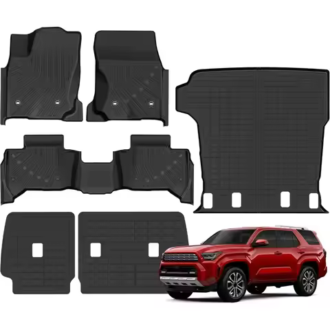 6PCS Floor Mats Fit for 4Runner 2025 5 Seats Not for Hybrid EV All Weather TPE Floor Liner w Trunk M