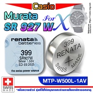 Battery Casio Watch MTP-W500L-1AV Genuine From (Renata sr927w 399)