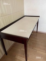實木書枱 + 實木椅