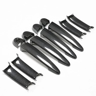 Dry Carbon Fiber  Door Handle Cover Trim Decorative Cover Automobile Modification Parts for BMW 1 2 