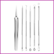 Blackhead Extractor Tool 6X Stainless Steel Blackhead Remover Extractors Facial Blackhead Remover Tw