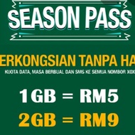 Data 2GB for RM8 XOX Season Pass