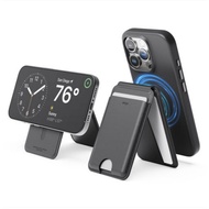 [Elago] Mobile MagSafe Stand Leather Card Wallet Case, Black