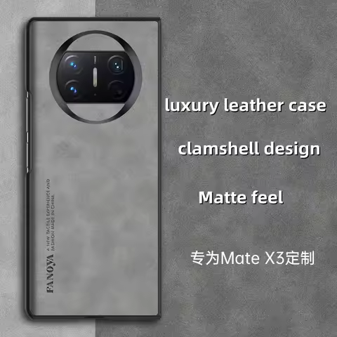 For Huawei Mate X3 Case Luxury Leather Matte Shockproof Phone Cover For Mate X2 X 3 Funda Folding Se