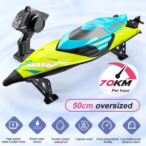 50 CM big RC Boat 70KM/H Professional Remote Control High Speed Racing Speedboat Endurance 20 Minute