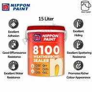 15L Nippon Paint 8100 Exterior Sealer Wall Sealer Primer Undercoat Putih/ Tahan Luar Dinding Rumah/ 