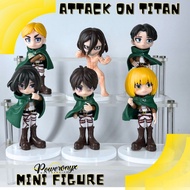 AOT Attack On Titan Eren Levi Mikasa Armin Mini Figure