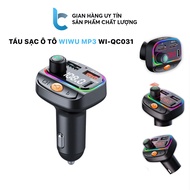 WiWU MP3 Wi-QC031 Car Charger 2 USB-C Charging Ports 20W USB-A 18W, 2 Bluetooth Music Playback Modes