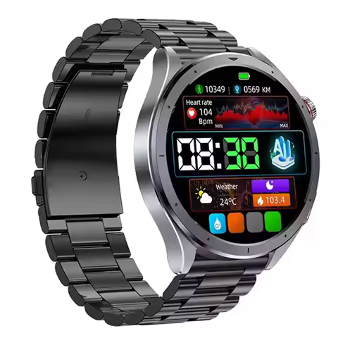 Men AI Smart Watch ET474 ECG Analysis Health Monitoring Micro Physical Examination BT Calling Outdoo
