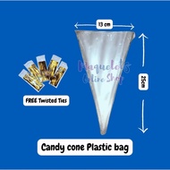 25pcs Candy cone Plastic Bag Party Candy Wrapping Bag