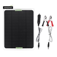 20W Solar Panel 12V/5V USB2.0 Solar Car Charger Outdoor Portable Monocrystalline Silicon Flexible So