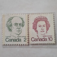 Perangko Kanada Caricature Definitives 1973-1976 set 2pcs mint