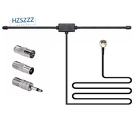 FM Radio Antenna FM F-Head Sheep Horn Antenna for Car FM TV Radio Station 75 Ohms F Female to TV3.5 