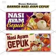 ✨READY DESIGN✨ BANNER NASI AYAM GEPUK - PENIAGA KEDAI / GERAI / KHEMAH / PASAR MALAM / BAZAAR (A1-AC