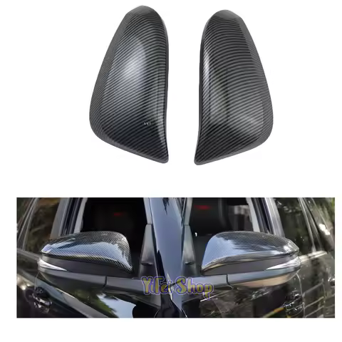 High Quality Car Rearview Accessories Plated Carbon Door Mirror Cover Trim For Toyota INNOVA Hilux R